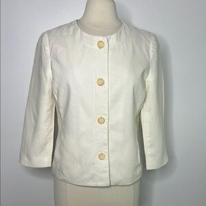 Rafaella studio off white linen jacket size 8